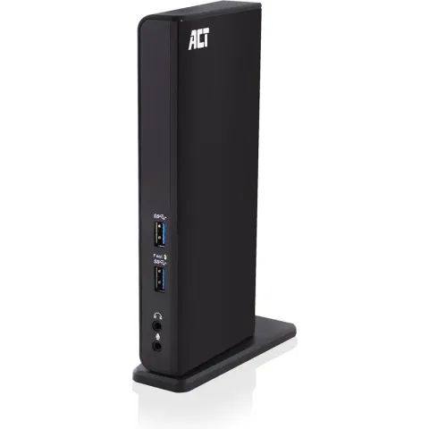ACT Docking Station Laptop met USB-C en USB-A | 2x HDMI Dual Monitor| 2x USB-A 3.0| 4x USB-A HighSpeed | Gigabit Ethernet | 2x 3.5mm Jack | Windows Laptops | Apple Macbooks - AC7049