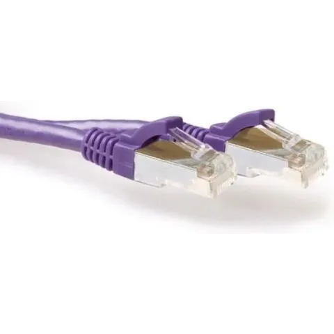 ACT FB8705 netwerkkabel 5 m Cat6a S/FTP (S-STP) Paars