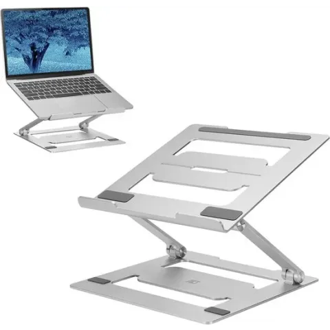 ACT Laptopstandaard opvouwbaar | tot 15.6" | Ergonomisch | Antislip | Verstelbaar | Aluminium Laptophouder | AC8135