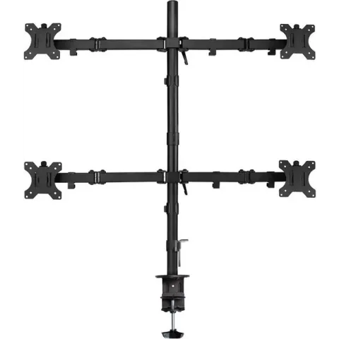 ACT Monitorarm, 4 schermen tot 32", Monitorbeugel VESA 75x75, 100x100 - AC8304
