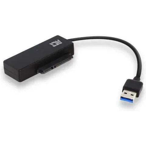 ACT SATA naar USB 3.0 kabel adapter voor 2,5 / 3,5” harde schijf / SSD – met UASP – 5Gbps – incl. 12V 2A voeding - AC1515