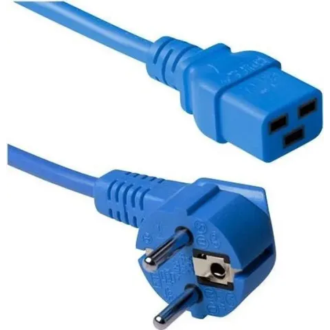 ACT Stroomkabel met C19 plug / blauw - 1,8 meter