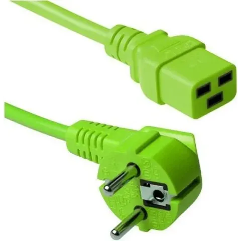 ACT Stroomkabel met C19 plug / groen - 1,8 meter