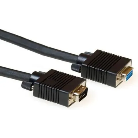 ACT VGA verlengkabel male-female 300cm - zwart