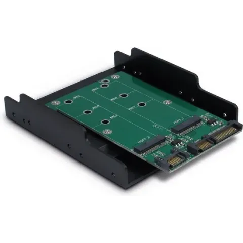 Adapter 3,5 Slot 2x M.2 SATA-->2xSATA Inter-Tech KT005B