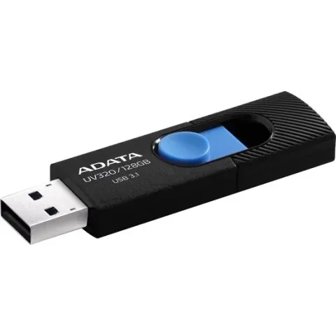 ADATA UV320 128GB USB 3.1 (3.1 Gen 2) Capacity Zwart, Blauw USB Flash Drive