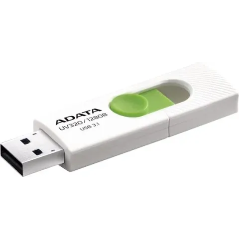 ADATA UV320 USB flash drive 128 GB USB Type-A 3.2 Gen 1 (3.1 Gen 1) Groen, Wit