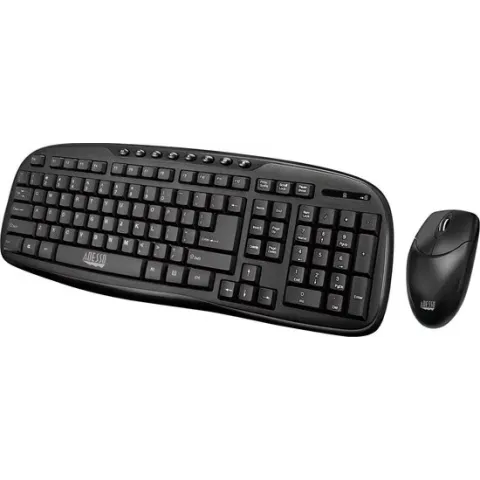 Adesso WKB-1330CB toetsenbord RF Draadloos QWERTY Amerikaans Engels Zwart