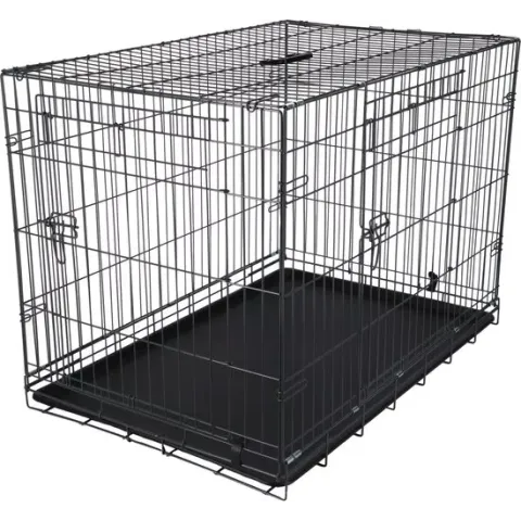 Adori Safety+ Bench Met 2 Deuren Grijs - Hondenbench - 91x56x63 cm