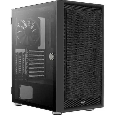 Aerocool Graphite-G-BK-v1 tower-behuizing 2x USB-A 3.2 (5 Gbit/s), 2x Audio, WIndow-kit