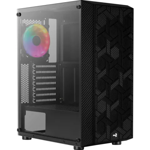 Aerocool Hive FRGB v3 tower-behuizing USB-A 2.0, 2x USB-A 3.2 (5 Gbit/s), 2x Audio, Window-kit