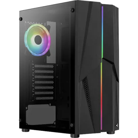 Aerocool Mecha ARGB v2 tower-behuizing 2x USB-A 3.2 (5 Gbit/s), 2x Audio, Window-kit