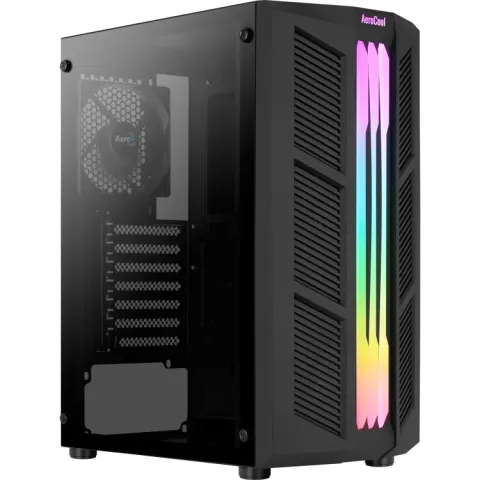 Aerocool Prime v1 tower-behuizing 2x USB-A 3.2 (5 Gbit/s), 2x Audio, Window-kit