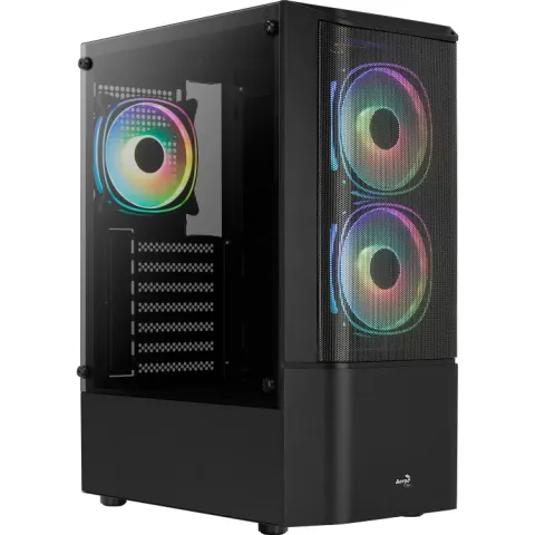 Aerocool Quantum Mesh v2 tower-behuizing USB-A 2.0, 2x USB-A 3.2 (5 Gbit/s), 2x Audio, Window-kit