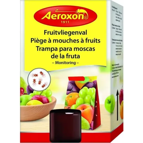 Aeroxon Fruitvliegenval Klevend - Lokstof 40 Ml Geel 2-delig