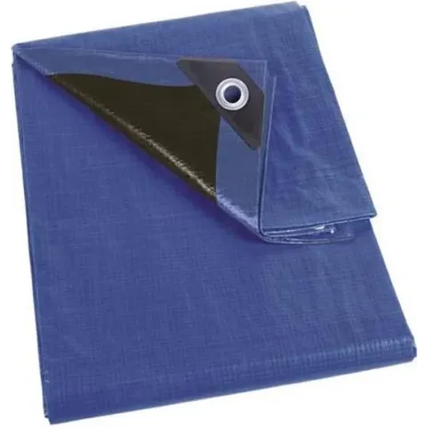 Afdekzeil - Blauw/Zwart - Ultrasterk - 3 x 4 m - 	180 g/m² - PEREL