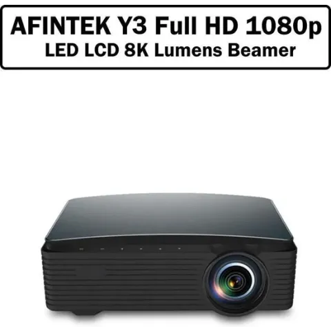 AFINTEK Y3 Native Full HD 1080p LED LCD beamer | 8000 lumens | 4K onderstuening | Android + Bluetooth