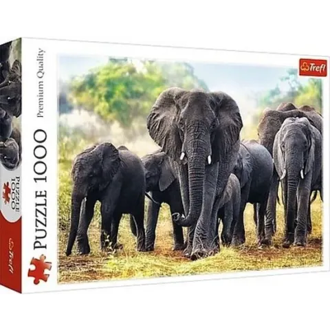 Afrikaanse Olifanten, 1000 stukjes Puzzel