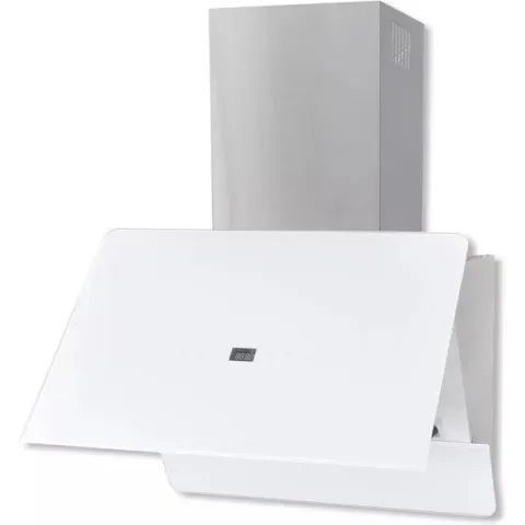 Afzuigkap van getemperd glas met display 600 mm (wit)