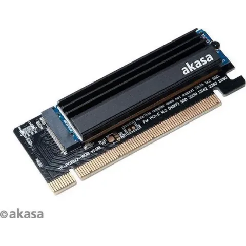 Akasa M.2 SSD naar PCIe adapter card met Heatsink cooler