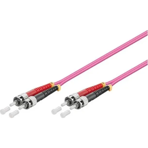 Alcasa 1m ST/ST Glasvezel kabel OM4 Violet
