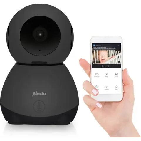 Alecto SMARTBABY10BK - Wifi babyfoon met camera, zwart