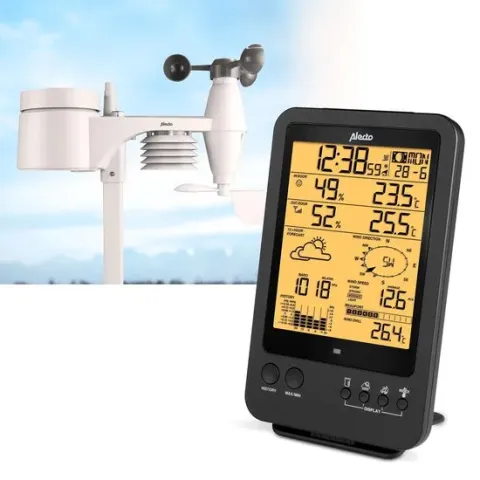 Alecto WS-4700 Professioneel weerstation - Temperatuur, Windsnelheid en regenval, met buitenunit