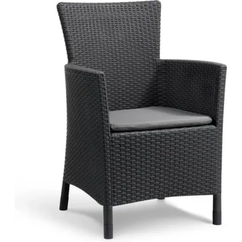 Allibert Iowa Tuinstoel - Grafiet - 60x62x89cm