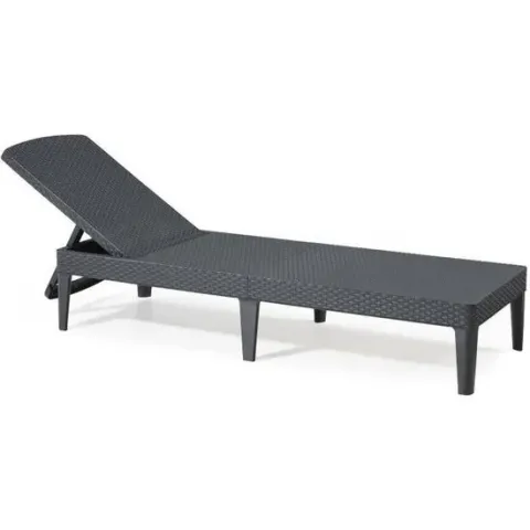 Allibert - Jaipur Lounger - Ligbed -  inc. Kussen - Verstelbaar - Graphiet