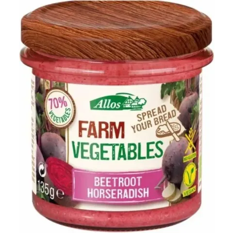 Allos Farm vegetables rode biet & mierikswortel 135 gram