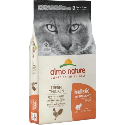 Almo Nature Cat Droog Holistic Kip/Rijst - 12 KG