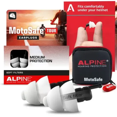 Alpine Motosafe Tour - Motor oordoppen - Gehoorbescherming Tour - Wit - 1 set