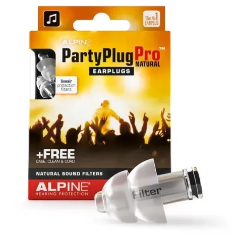 Alpine PartyPlug Pro Natural - Muziek oordoppen - Transparant - SNR 21 dB - 1 paar
