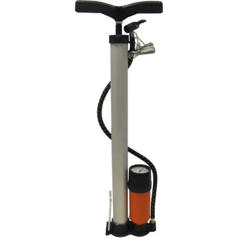 Aluminium fietspomp met meter voor fiets en autoventiel