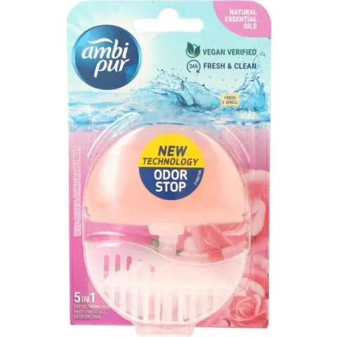 Ambi Pur Toiletblok Starterkit 5in1 Wild Rose & Pink Grapefruit