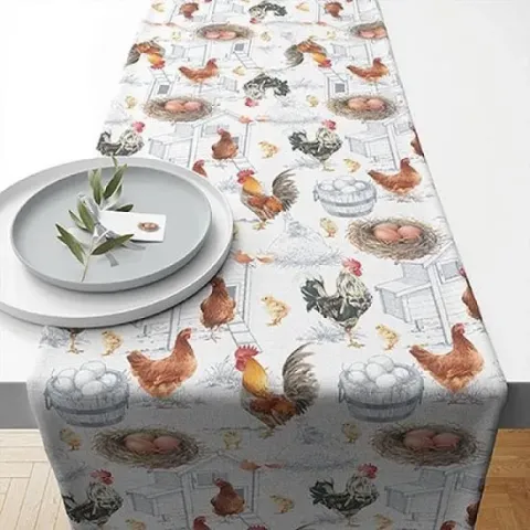 Ambiente Tafelloper met kippenprint 40 x 150 cm