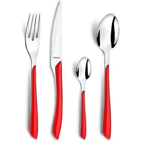 Amefa Eclat Bestekset - 24 delig - 6 persoons - Rood