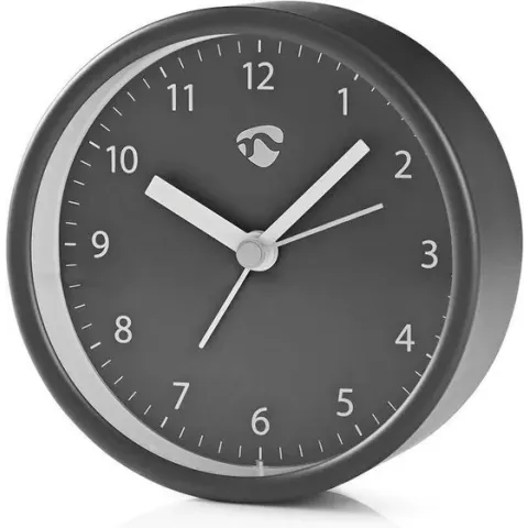 Analoge Bureauklok met Alarm | Rond | Grijs