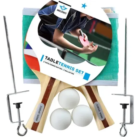 Angel Sports Tafeltennis Set 1 Ster Met Netpost En Ballen