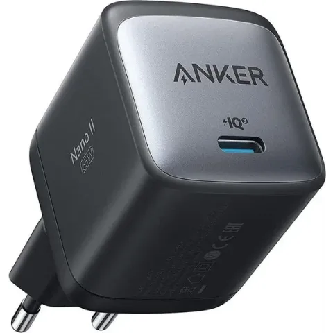 Anker Nano II Compacte GaN II Snellader USB-C Adapter 65W Zwart