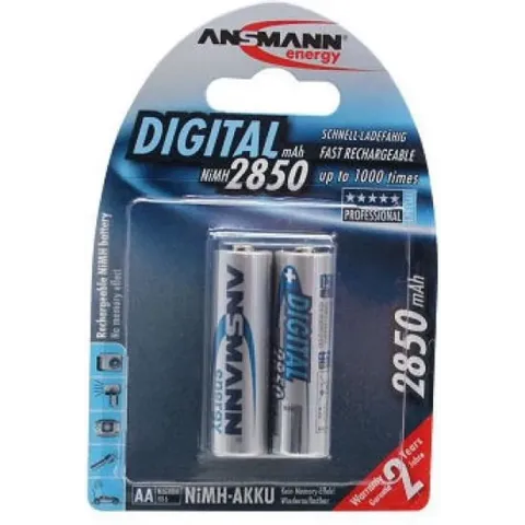 Ansmann 2850MAH Digital Nikkel-Metaalhydride (NiMH) 2850mAh 1.2V oplaadbare batterij/accu
