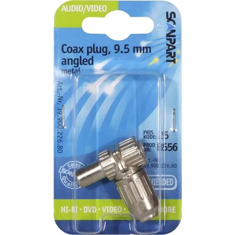 antenne stekker 9.5mm(M) haaks