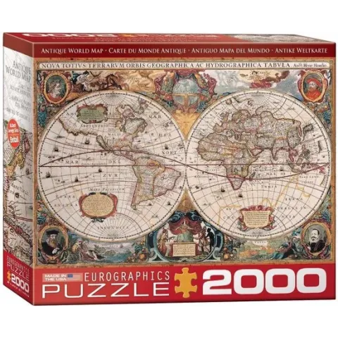Antique World Map Eurographics - 2000 stukjes - Puzzel