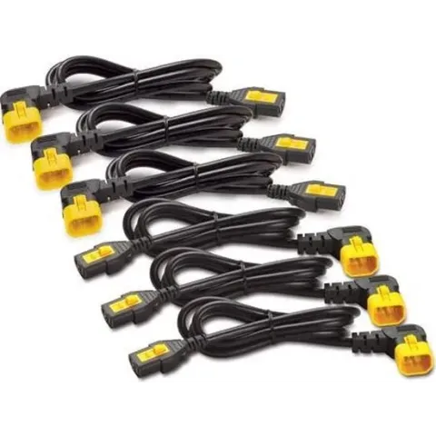 APC C13 - C14 (90 Deg), 1.8m, 6-pack electriciteitssnoer Black,Yellow 1,83 m C13 stekker C14 stekker