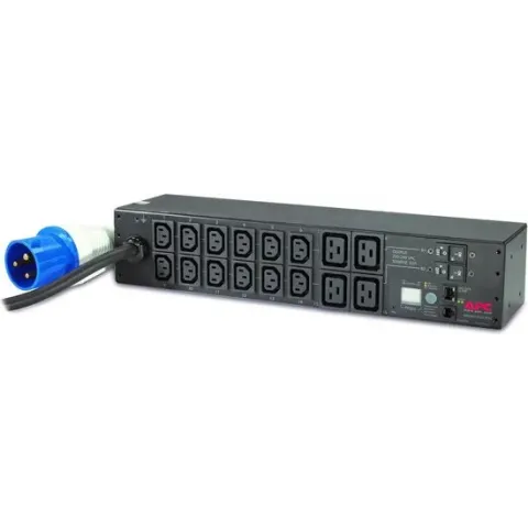 APC Rack PDU, Metered, 0U/2U, 32A, 230V, (12x) C13 & (4x) C19, IEC 309 32A stekker