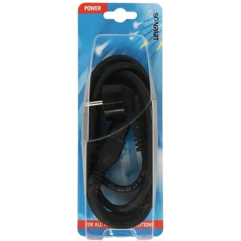apparaatsnoer hittebestendig 3x1.00mm 2,0m zwart