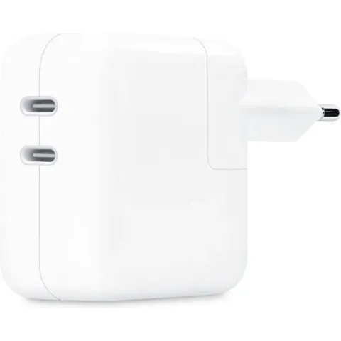 Apple 35W USB-C oplader - Twee USB‑C-poorten - Wit