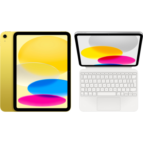 Apple iPad (2022) 10.9 inch 64GB Wifi Geel + Magic Keyboard Folio