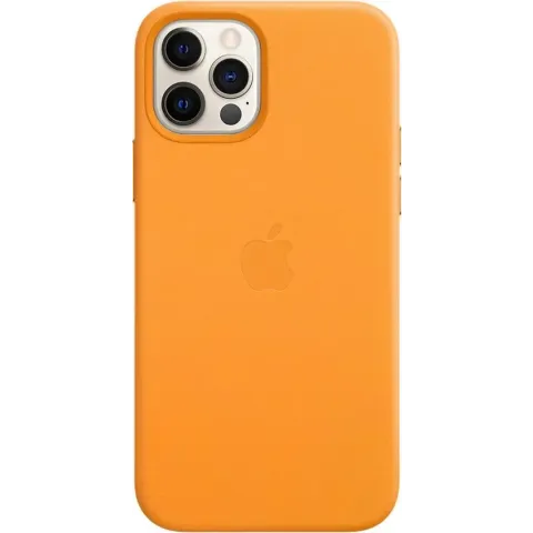 Apple leren hoesje met MagSafe - Voor iPhone 12 (Pro) - California Poppy
