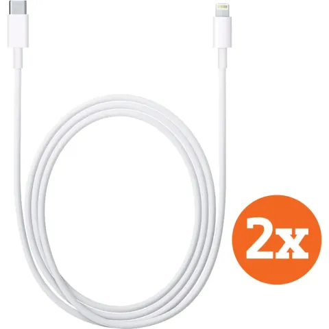 Apple Usb C naar Lightning Kabel 1m Kunststof Wit Duopack